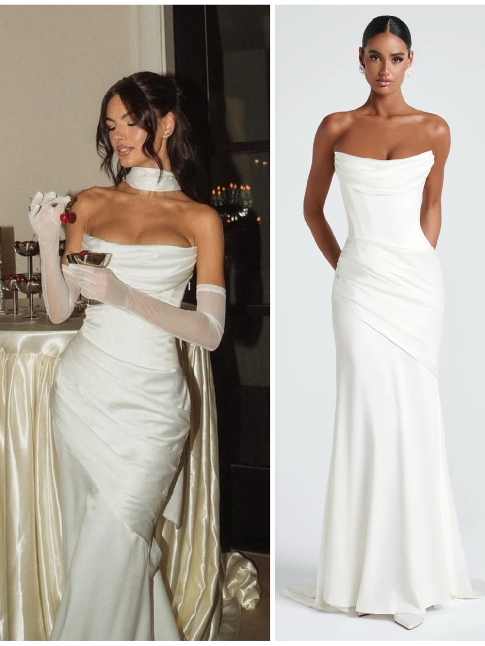 NWT Babyboo Kensington Satin Bridal Maxi Long Dress Ivory Dress Size Women’s M